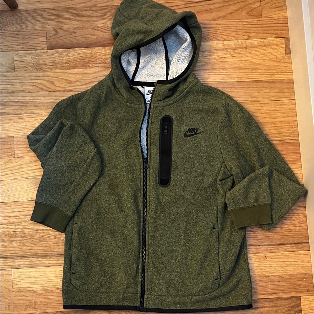 Nike Olive Green Hooded Jacket